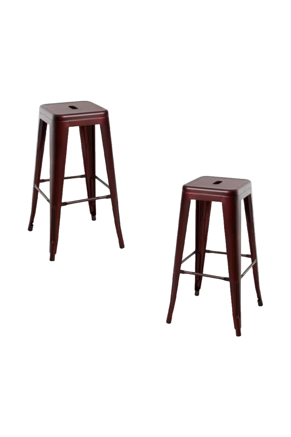 Pack 2 taburetes color cobre vintage en acero reforzado