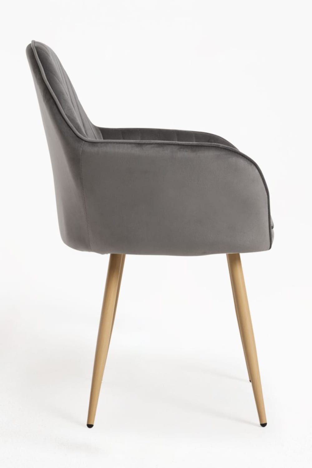 Pack 6 sillas color gris oscuro en terciopelo - Maisons du Monde