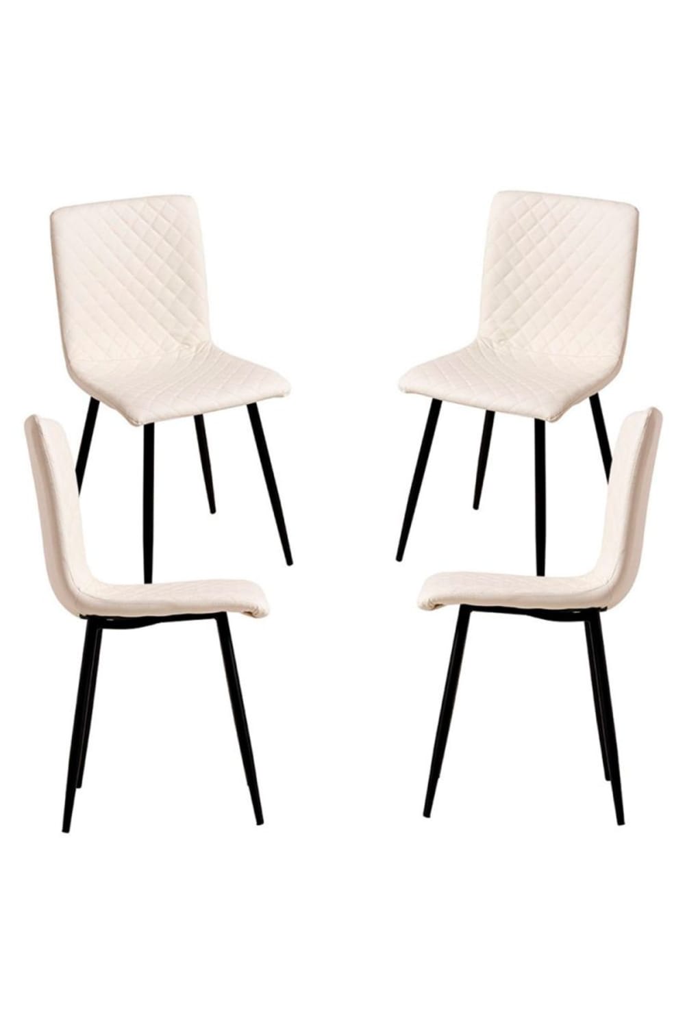 Pack 4 sillas color blanco en polipiel - Maisons du Monde