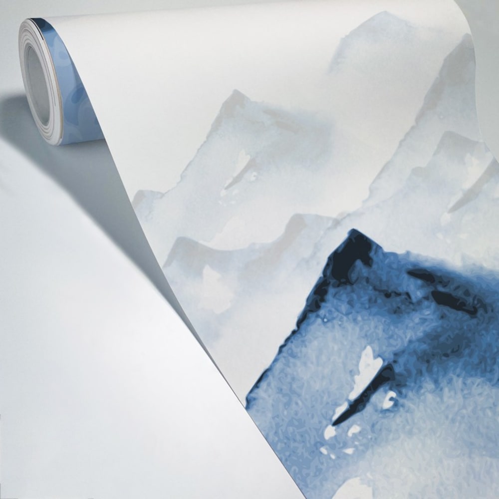 Papier peint panoramique - bleu - intissé - 5 lés : 240x270cm — vue 3
