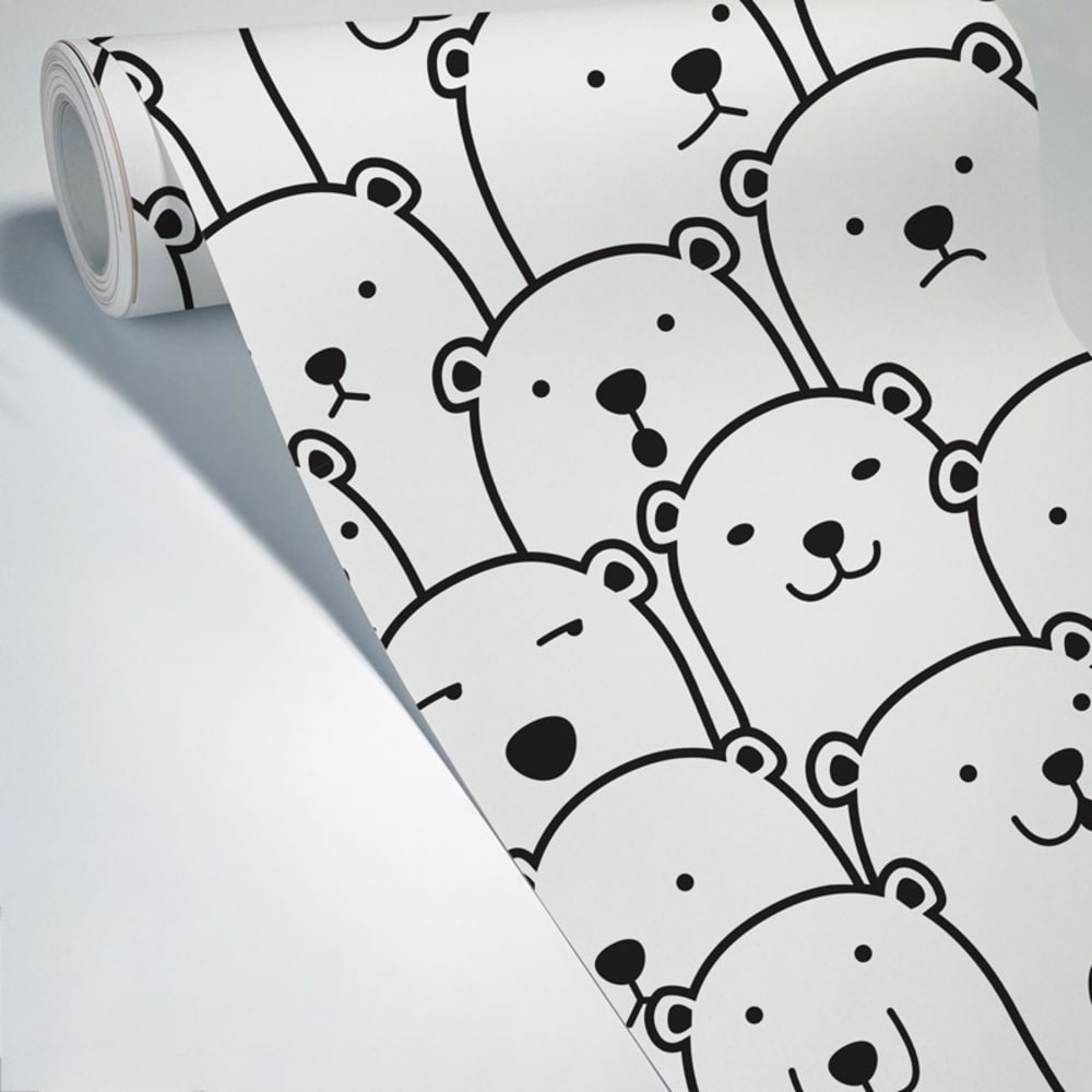 Papier peint panoramique - 5 lés : 240x270cm - Blanc - 99DECO (99Déco) - Image 1
