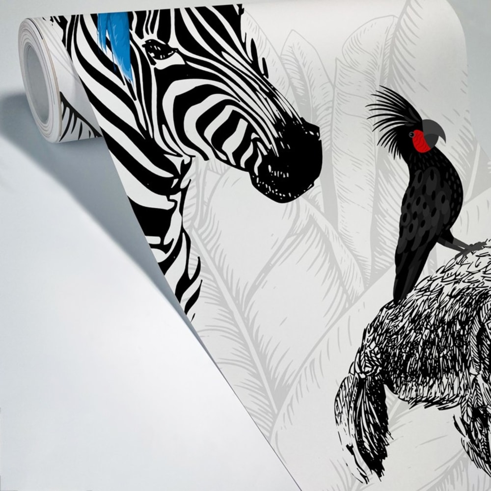 Papier peint panoramique - 7 lés : 336 x 270 cm - Noir - 99DECO (99Déco) - Image 1