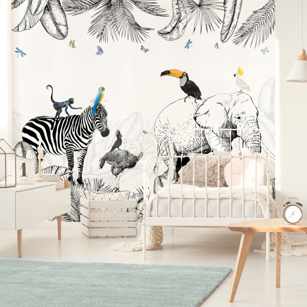 Papier peint panoramique - 7 lés : 336 x 270 cm - Noir - 99DECO (99Déco) - Image 2