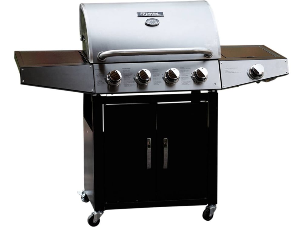 Barbecue gaz métal noir 6 brûleurs 15.2kW