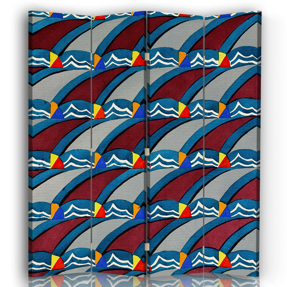 Biombo Kunstgewerbliche Schmuckformen... - C. Stoll - cm. 145x170
