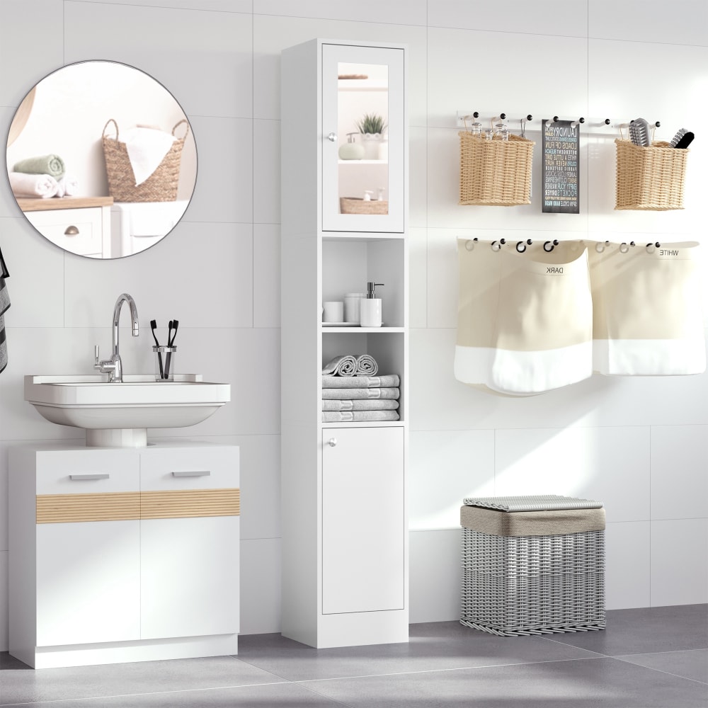 Armario alto para baño 30x28x180 cm blanco - Maisons du Monde