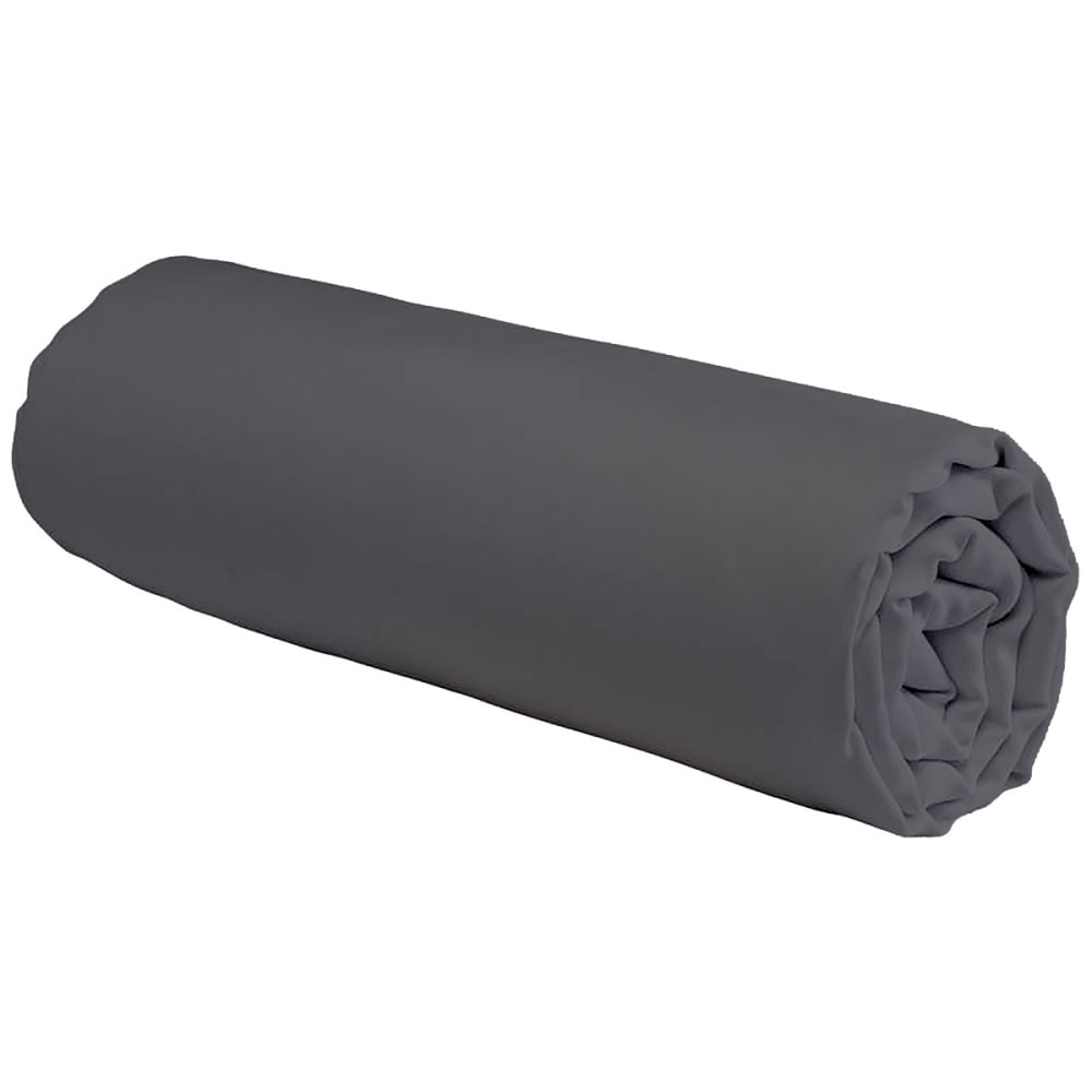 Drap housse coton uni bonnet 25cm zinc 180x200cm - Maisons du Monde