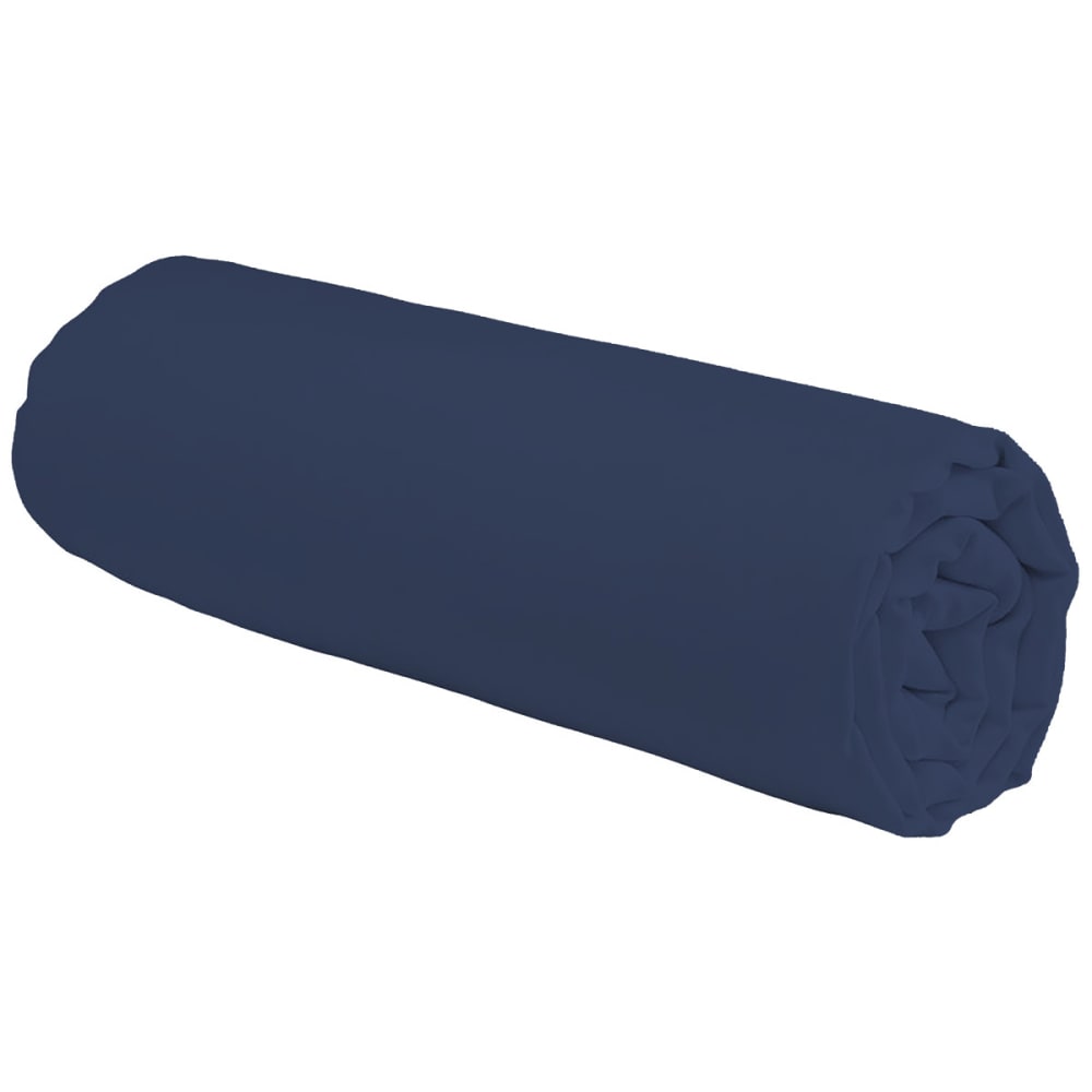 Drap housse coton uni bonnet 25cm bleu 140x190cm - Maisons du Monde