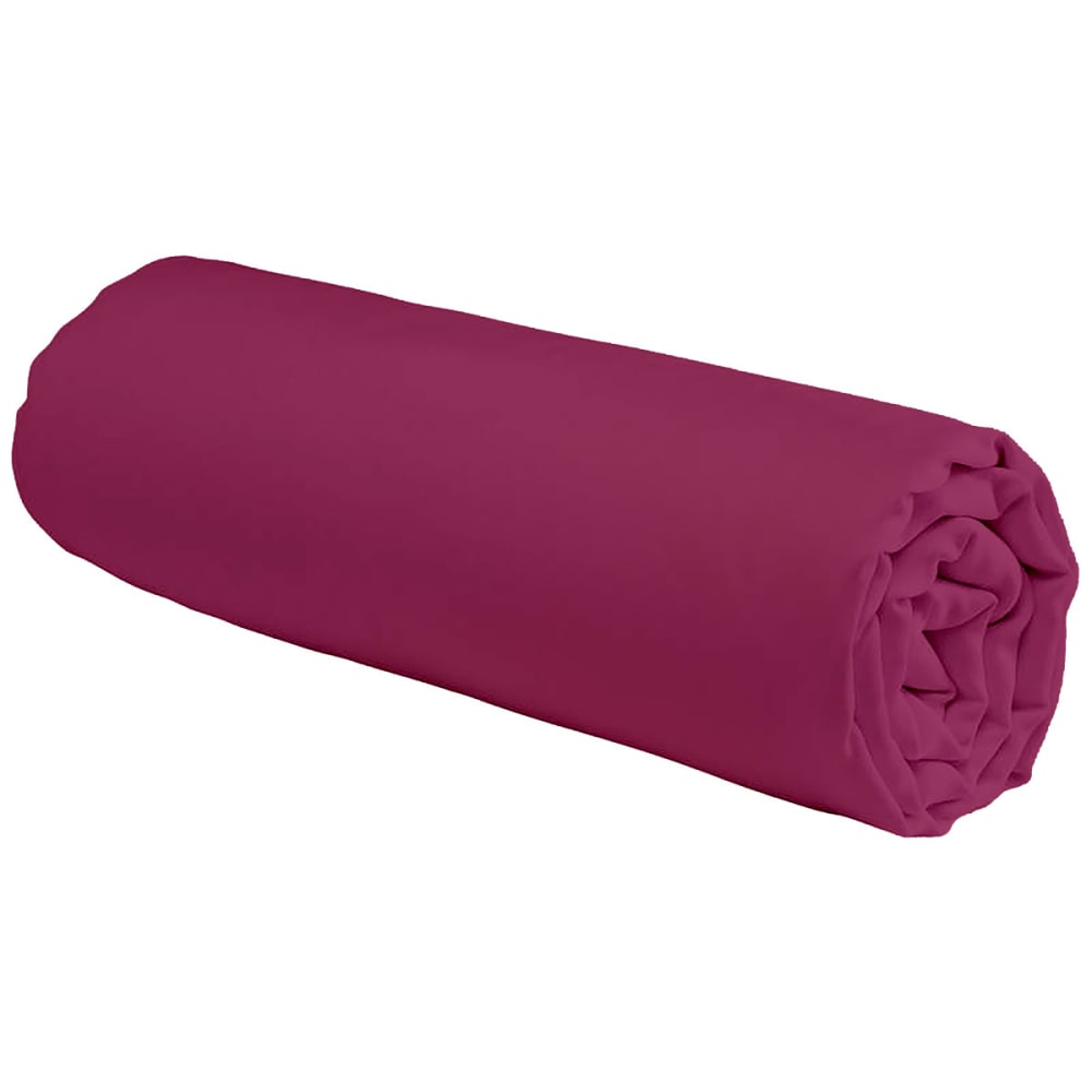 Drap housse coton uni bonnet 25cm magenta 180x200cm - Maisons du Monde