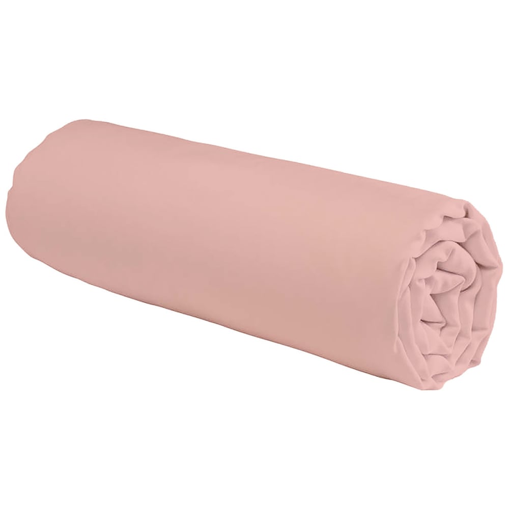 Drap housse coton uni bonnet 25cm rose 80x200cm - Maisons du Monde