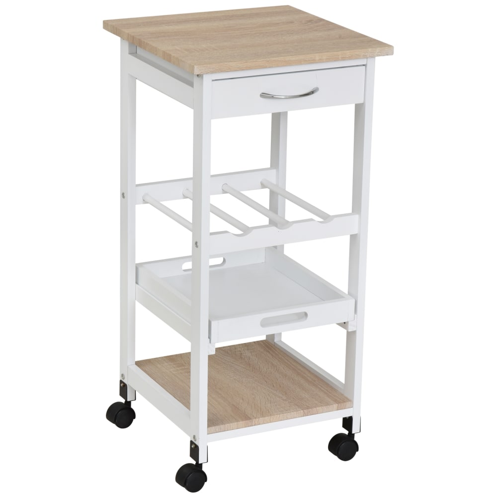 Carrito de cocina 37x37x76 cm blanco