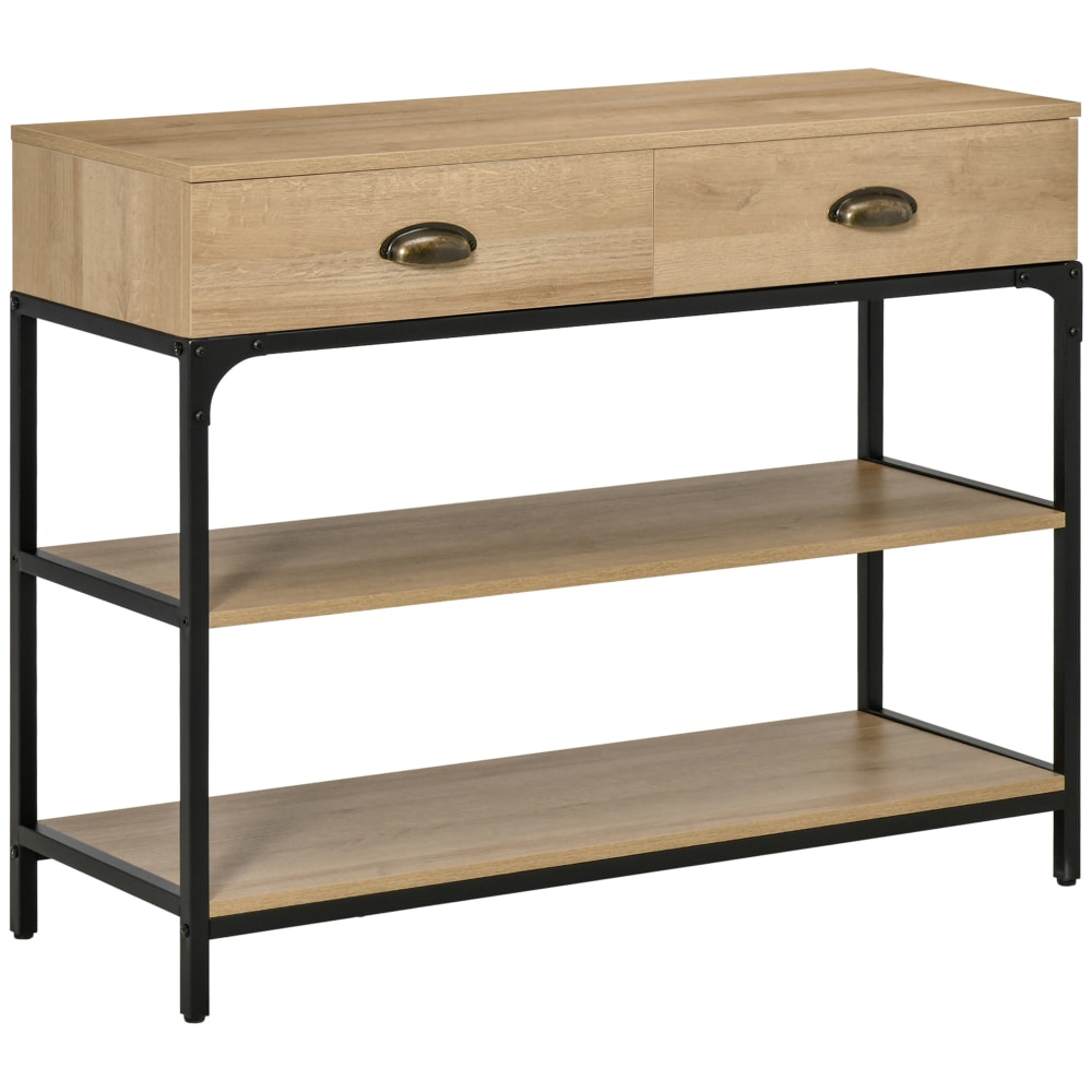 Mesa consola 100x35x79.2 cm roble