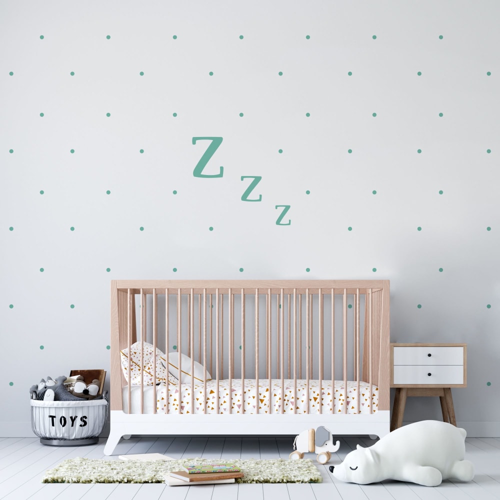 Zzz in adesivo decorativo verde 19x29 cm - Nicolasito