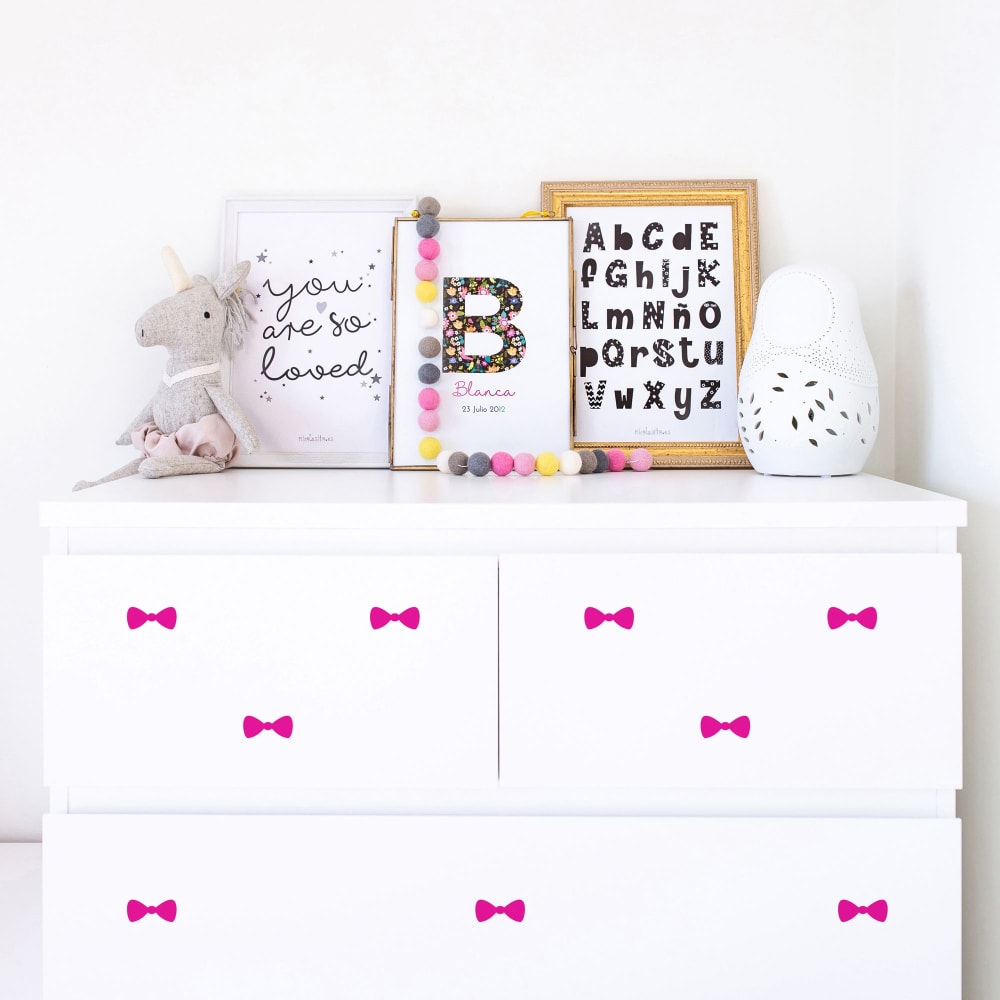 Adesivo decorativo mini papillon fucsia - Nicolasito