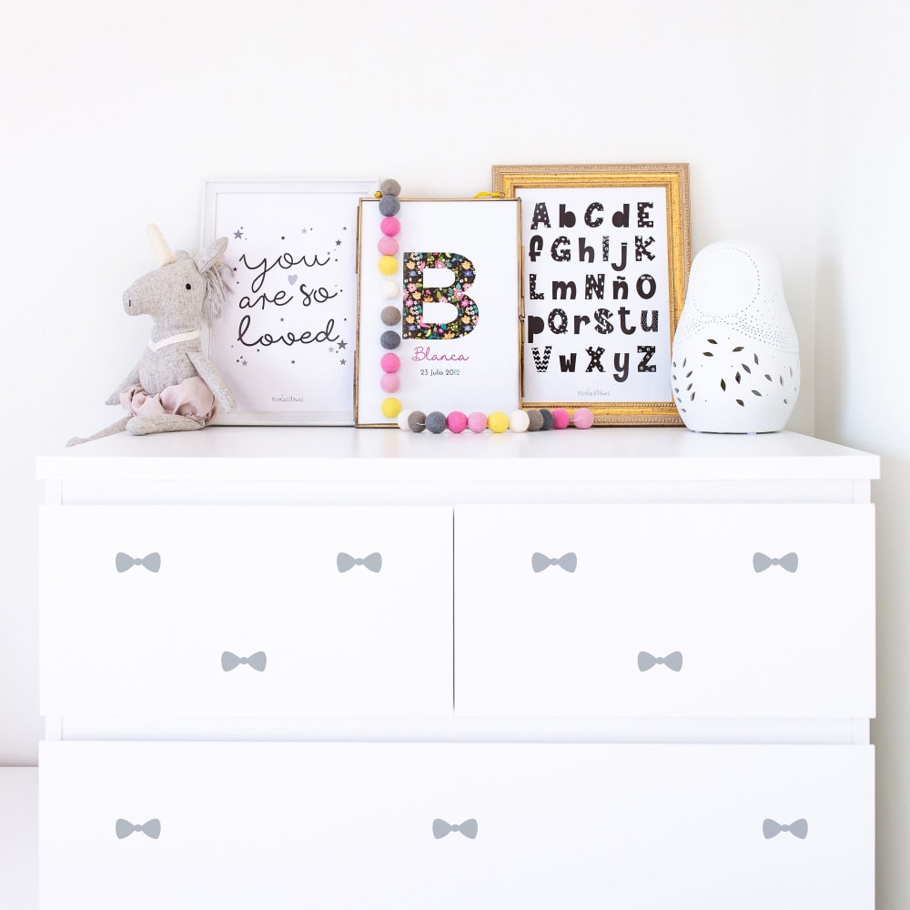 Adesivo decorativo mini papillon grigio chiaro - Nicolasito
