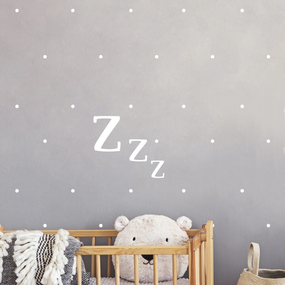 Zzz in adesivo decorativo bianco 19x29 cm - Nicolasito