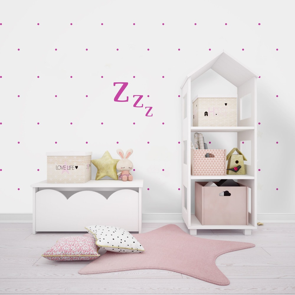 Zzz in adesivo decorativo fucsia 19x29 cm - Nicolasito