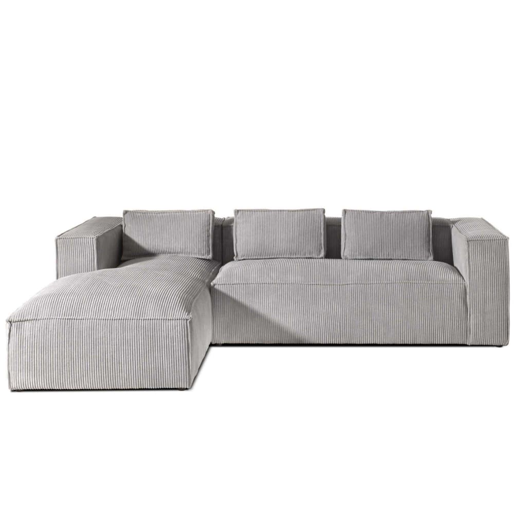 Stella - canapé d'angle - en velours côtelé - 4 places -style