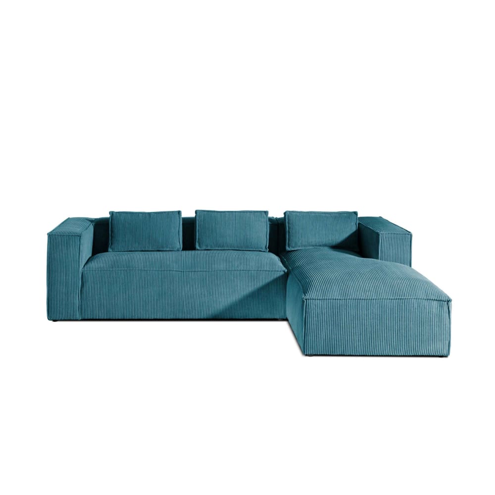 Stella - canapé d'angle - en velours côtelé - 4 places -style