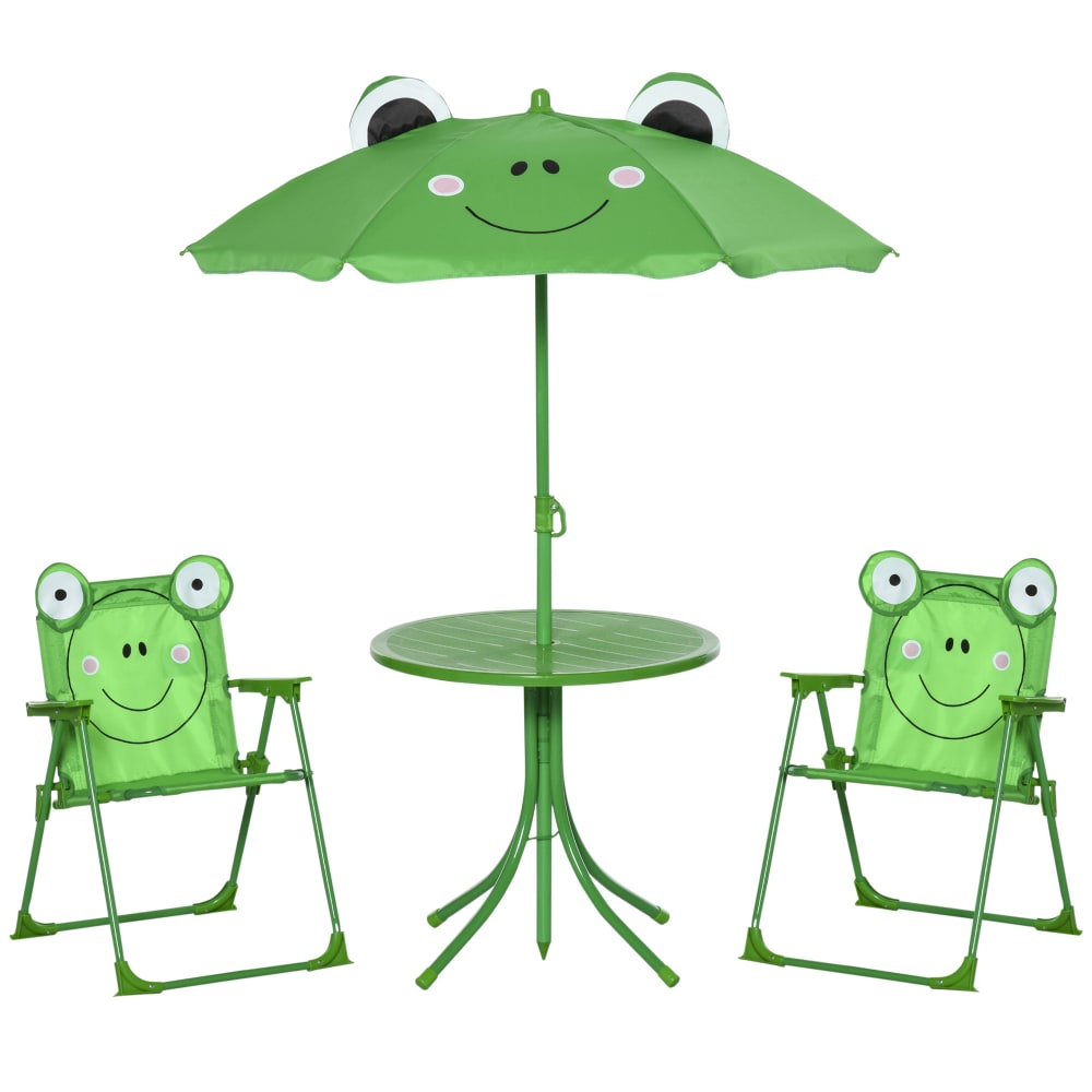 Ensemble salon de jardin enfant 4 pièces design grenouille