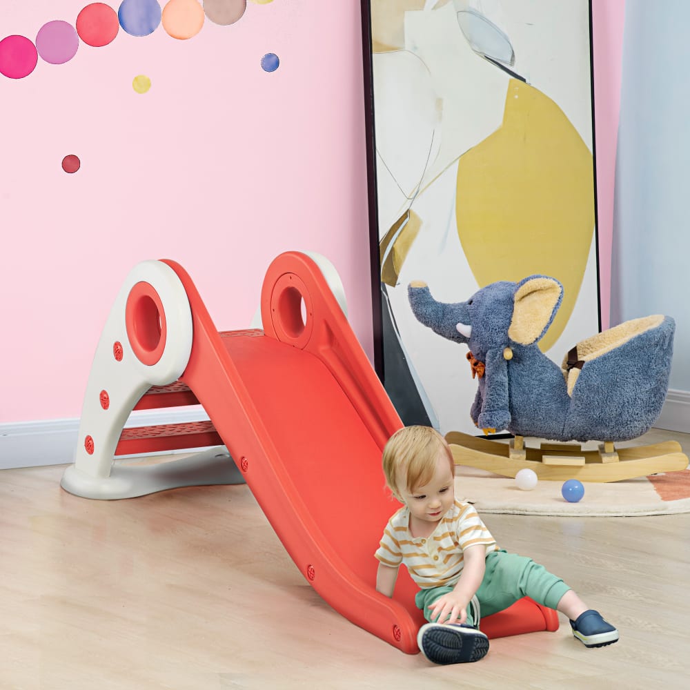 Toboggan enfant pliable rouge (Homcom) - Image 1