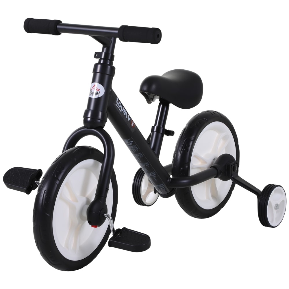 Vélo draisienne enfant roulettes & pédales amovibles selle réglable (Homcom) - Image 1