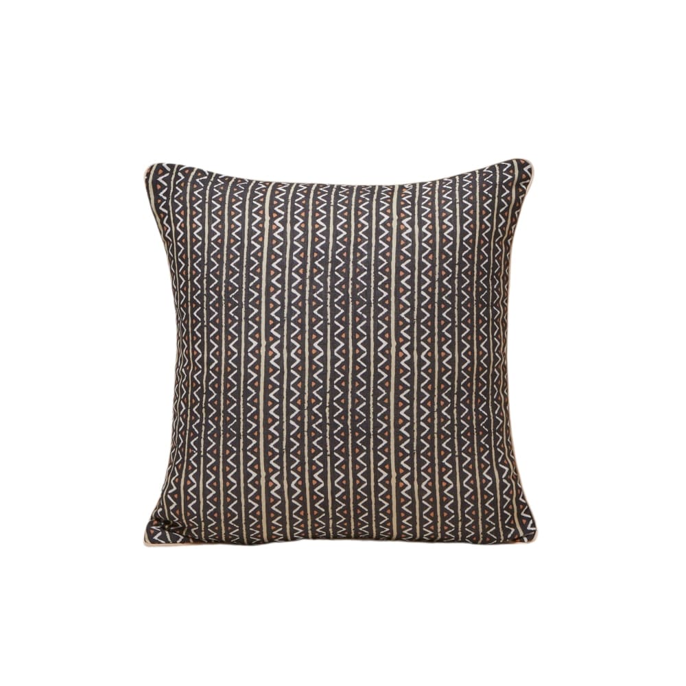 Housse de coussin en lin noir 40x40 cm