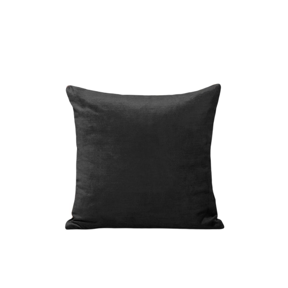 Housse de coussin en viscose noir 40x40 cm