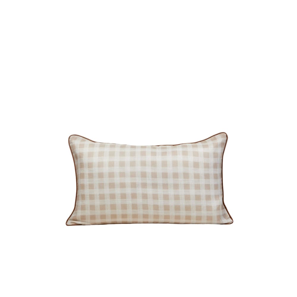 Housse de coussin en lin ecru 28x47 cm