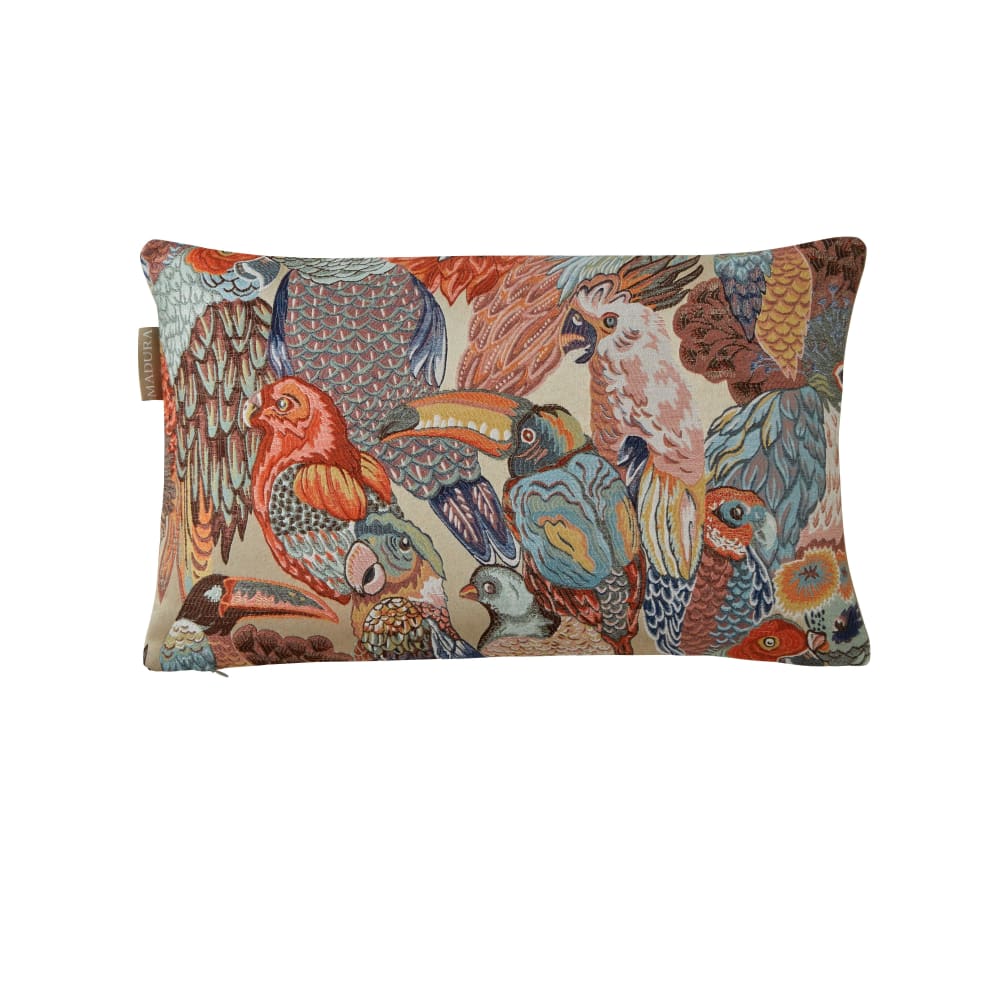 Housse de coussin en viscose orange 28x47 cm