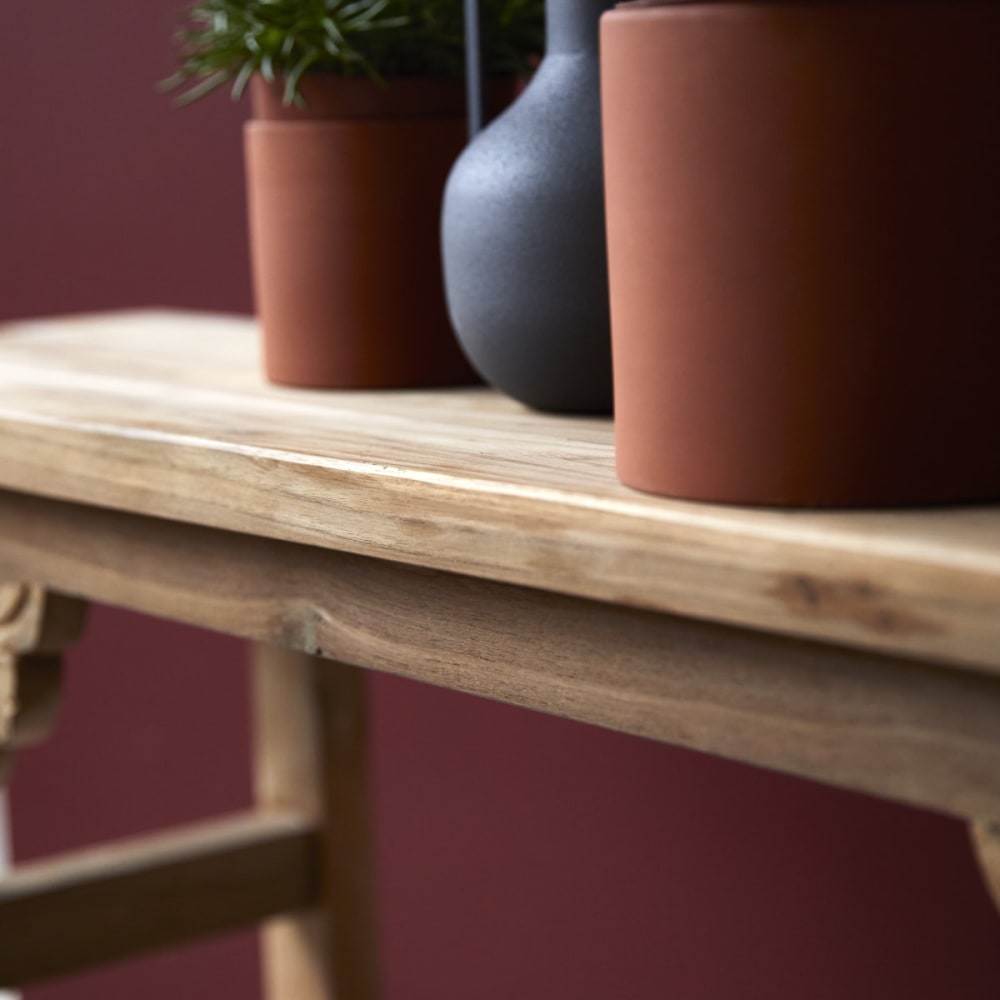 Niedrige Konsole aus massivem Recycling-Teak - Maisons Du Monde