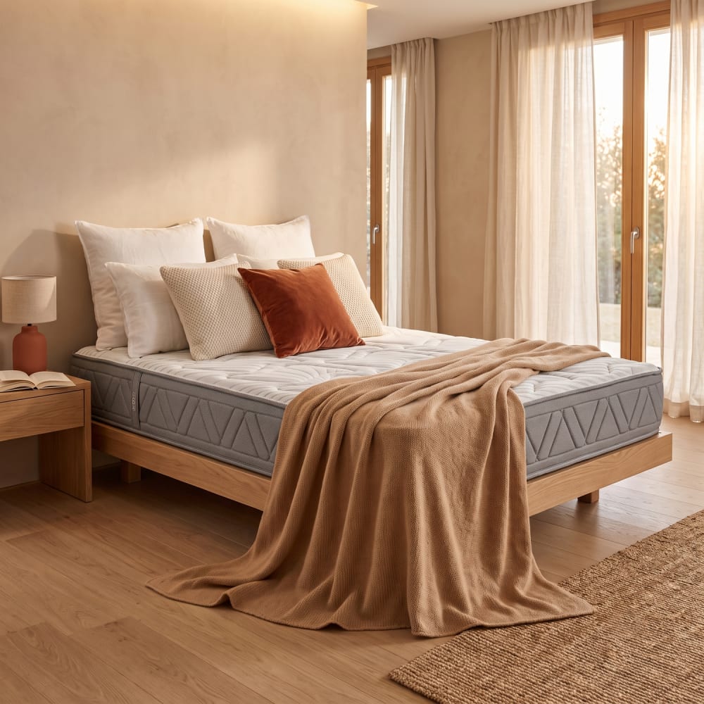 Colchón muelles de hilo continuo con visco 150x200 26cm - Maisons du Monde