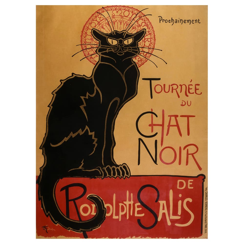 Tournée Du Chat Noir - Théophile Alexandre Steinlen cm. 80x110 - Multicolore - PES - Poliestere