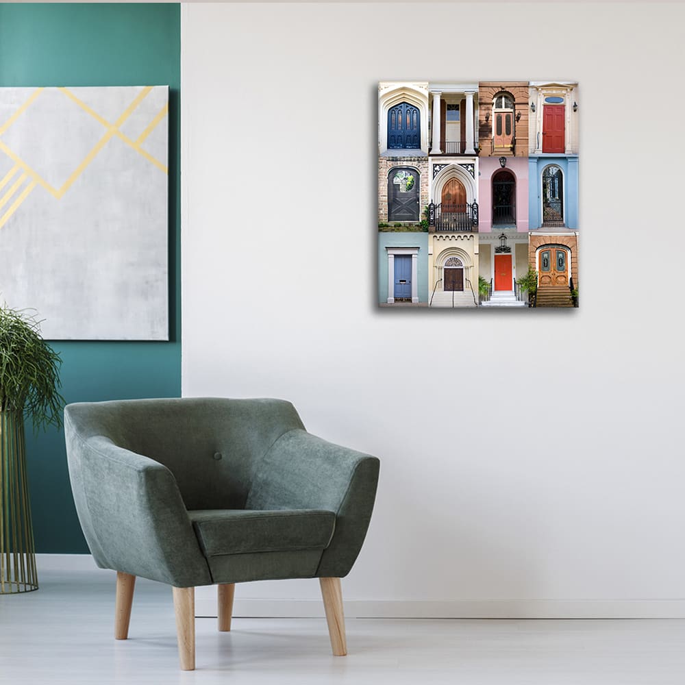 Cuadro lienzo - Muchas Puertas - 50x60cm - Maisons du Monde