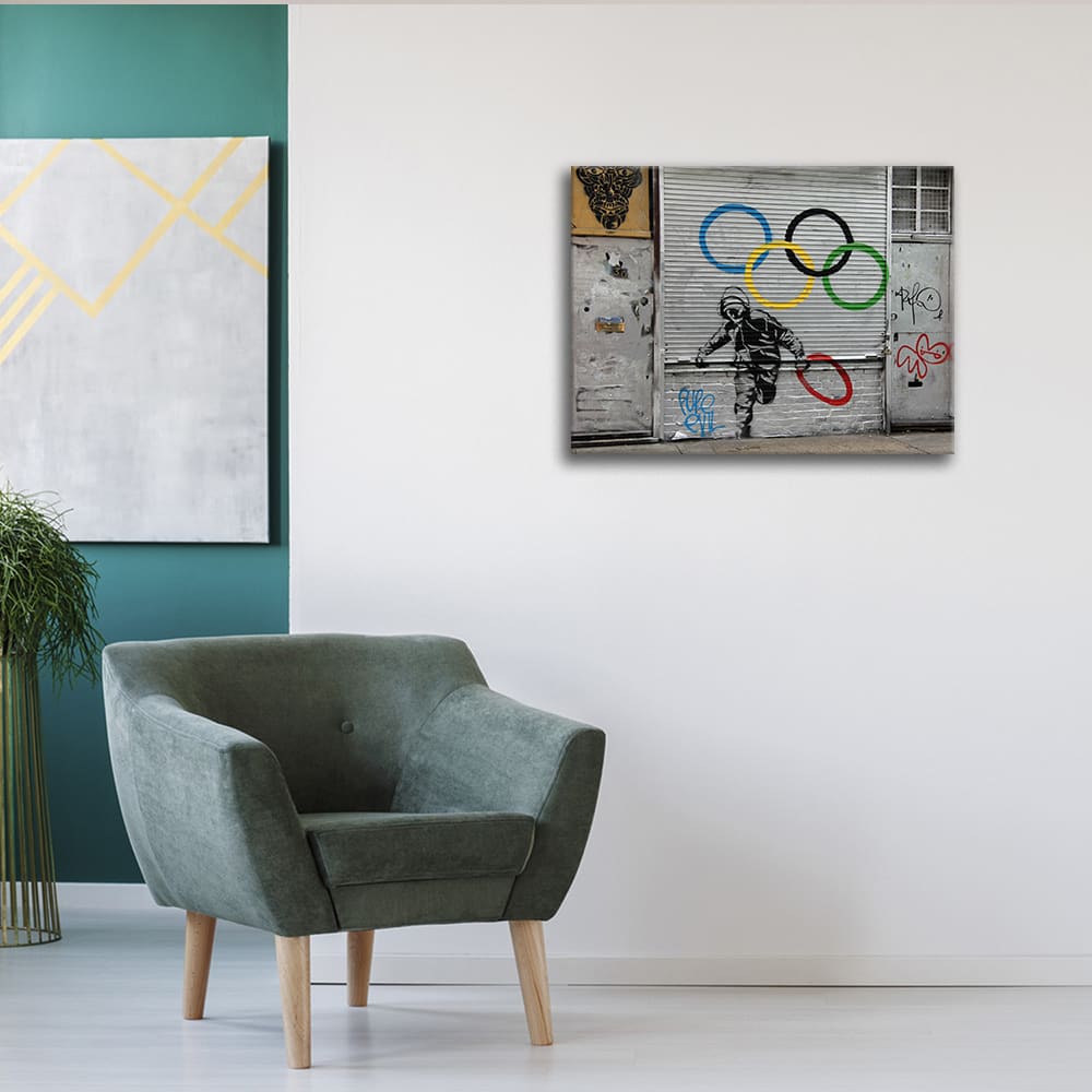 Tableau impression sur toile vol Olympique 50x60cm - Maisons du Monde