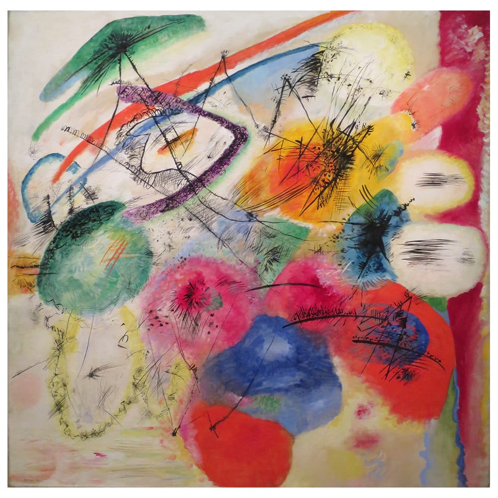 Tableau - Traits Noirs - Wassily Kandinsky 90x90cm
