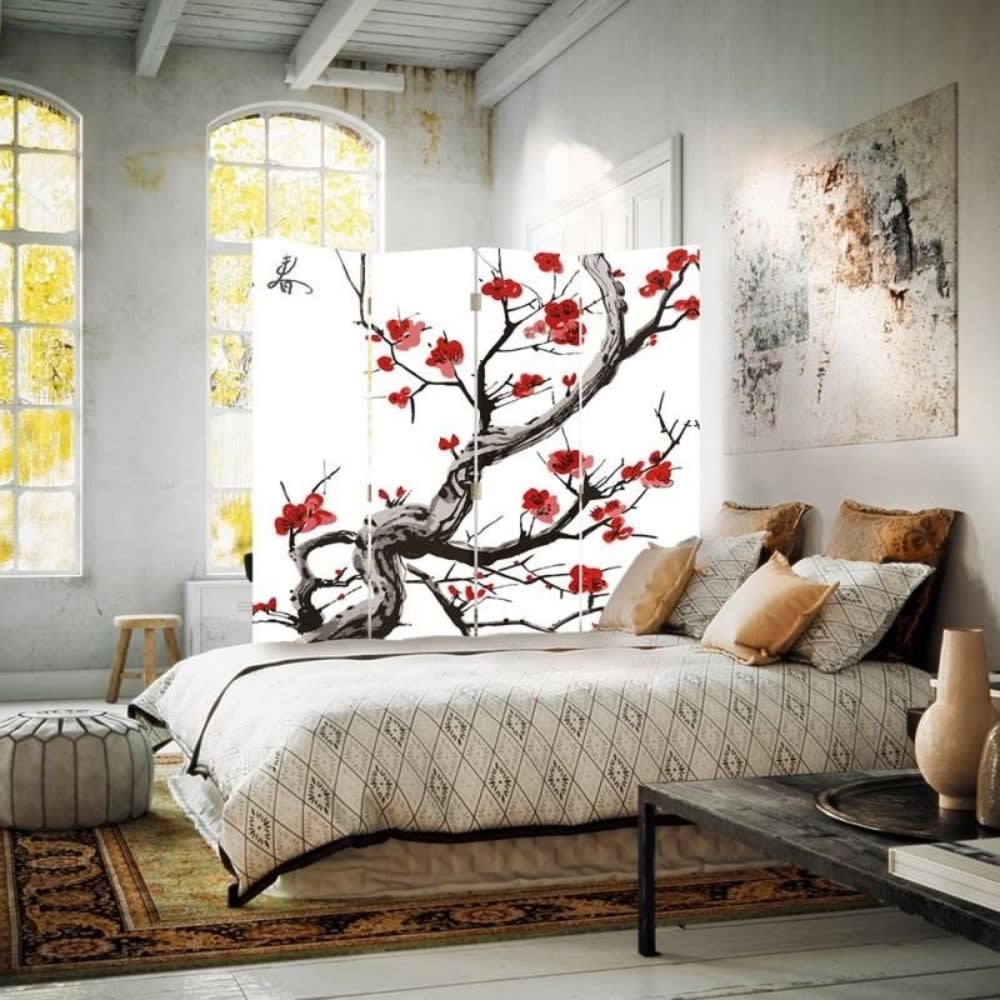 Paravent cloison Cherry Blossom 145x180cm (4 volets) - Maisons du Monde
