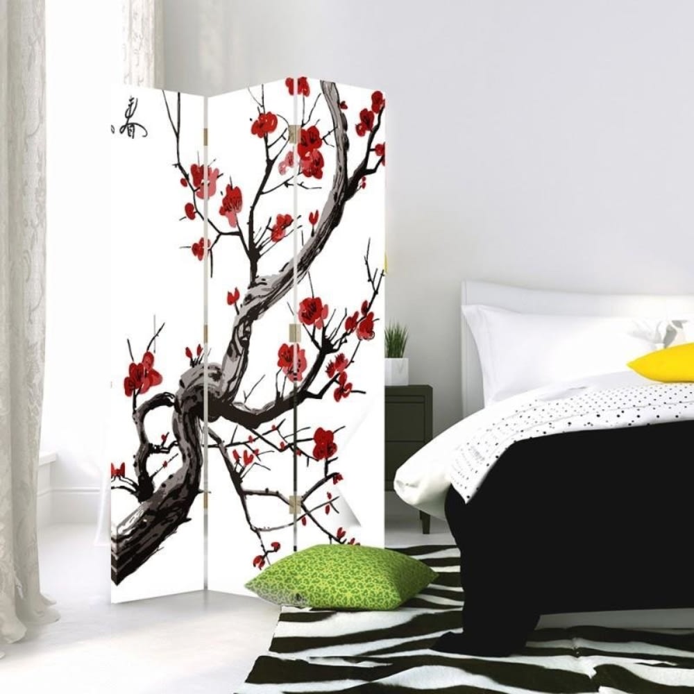 Paravent cloison Cherry Blossom cm 110x150cm (3 volets) - Maisons du Monde