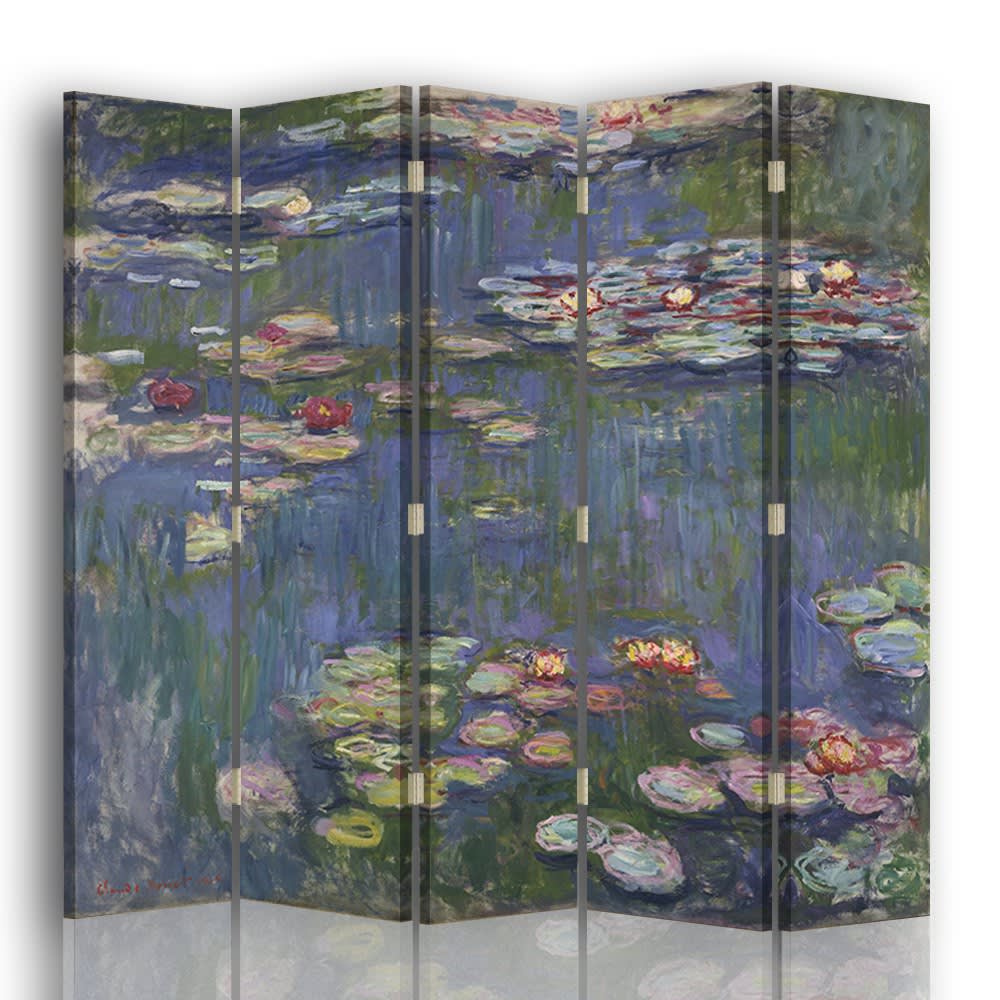 Biombo Nenúfares  - Claude Monet - cm. 180x170 (5 paneles)