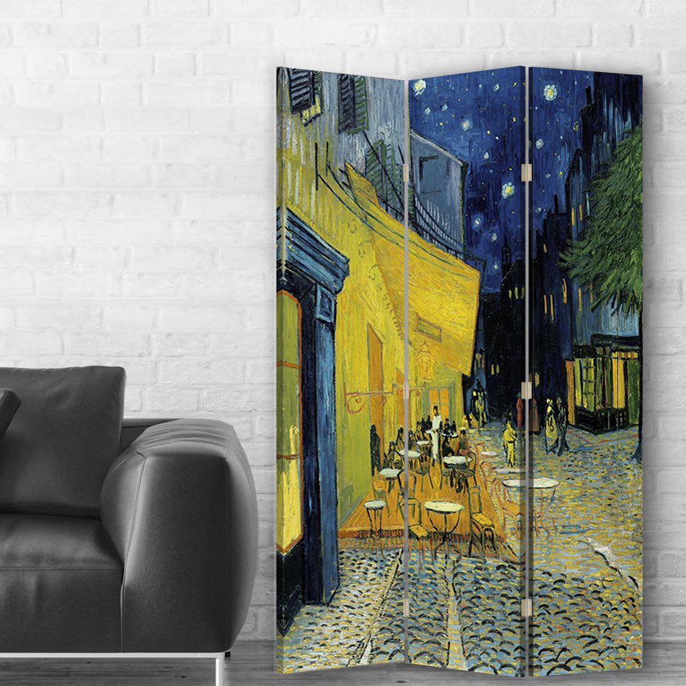 Paravent terrasse du Café le soir - Van Gogh cm 110x150 (3 volets) - Maisons du Monde