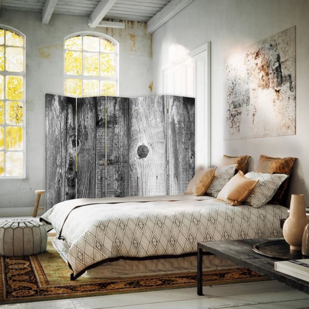 Biombo Black And White Wood - cm. 180x170 (5 paneles) - Maisons du Monde