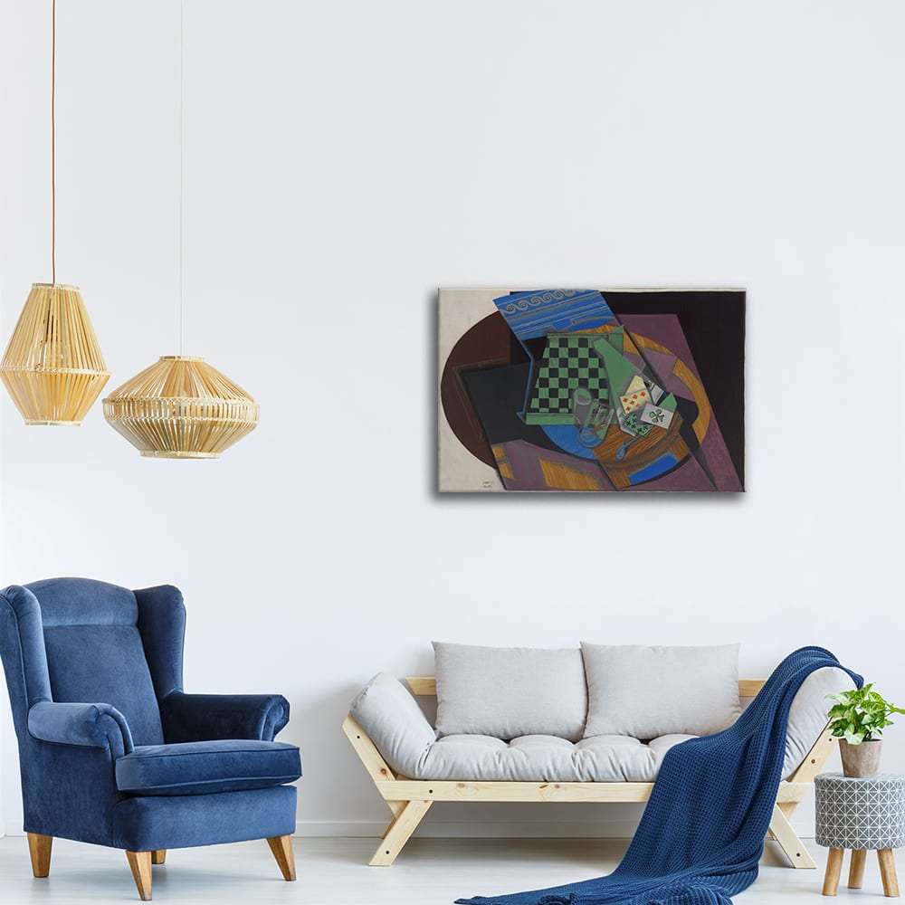 Tableau Damier et Cartes à Jouer - Juan Gris 50x70cm - Maisons du Monde