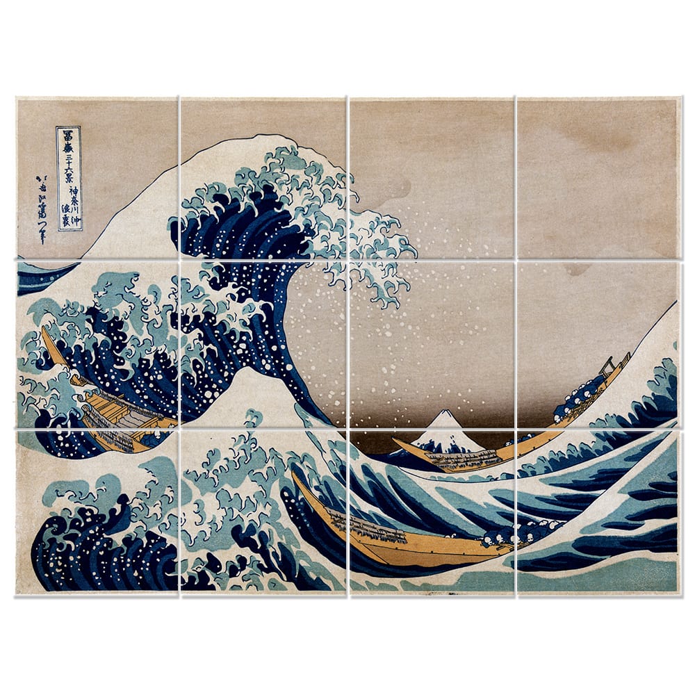 Panel Multiple La Gran Ola De Kanagawa - K. Hokusai cm. 150x200 (12x)
