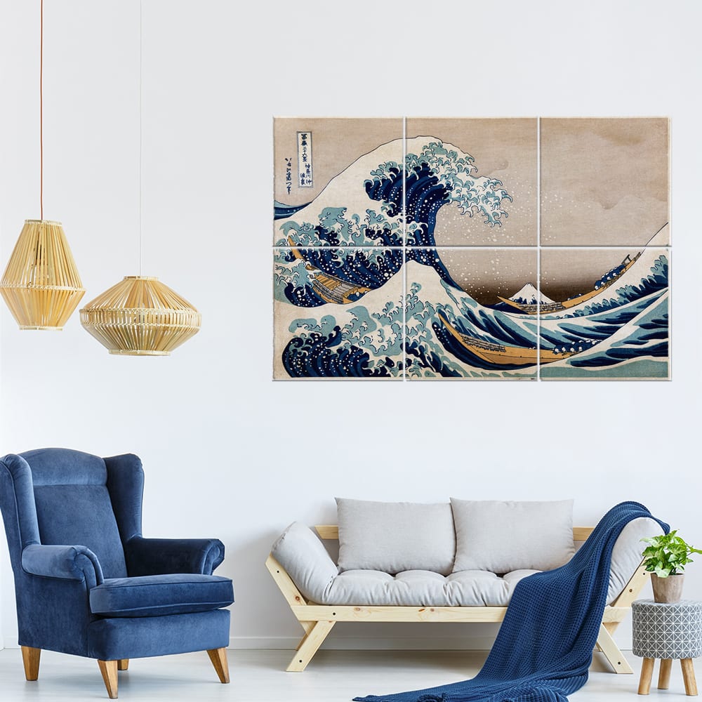 Tableau La Grande Vague De Kanagawa - Katsushika Hokusai 100x150cm - Maisons du Monde