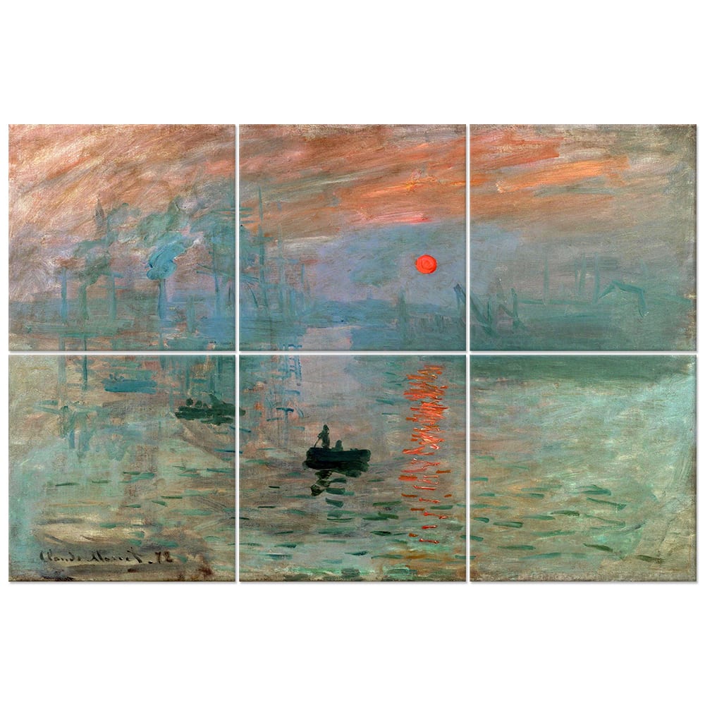 Panel Multiple Impresión. Sol Naciente - Claude Monet cm. 100x150 (6x)