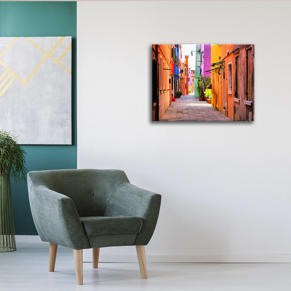 Tableau - Vivacité à Burano, L'Ile Colorée 80x100cm - Maisons du Monde