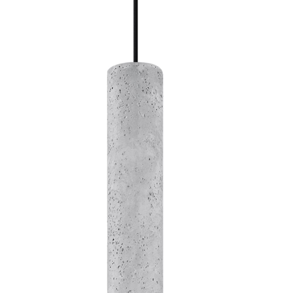 Suspension tube en béton, gris L: 8cm