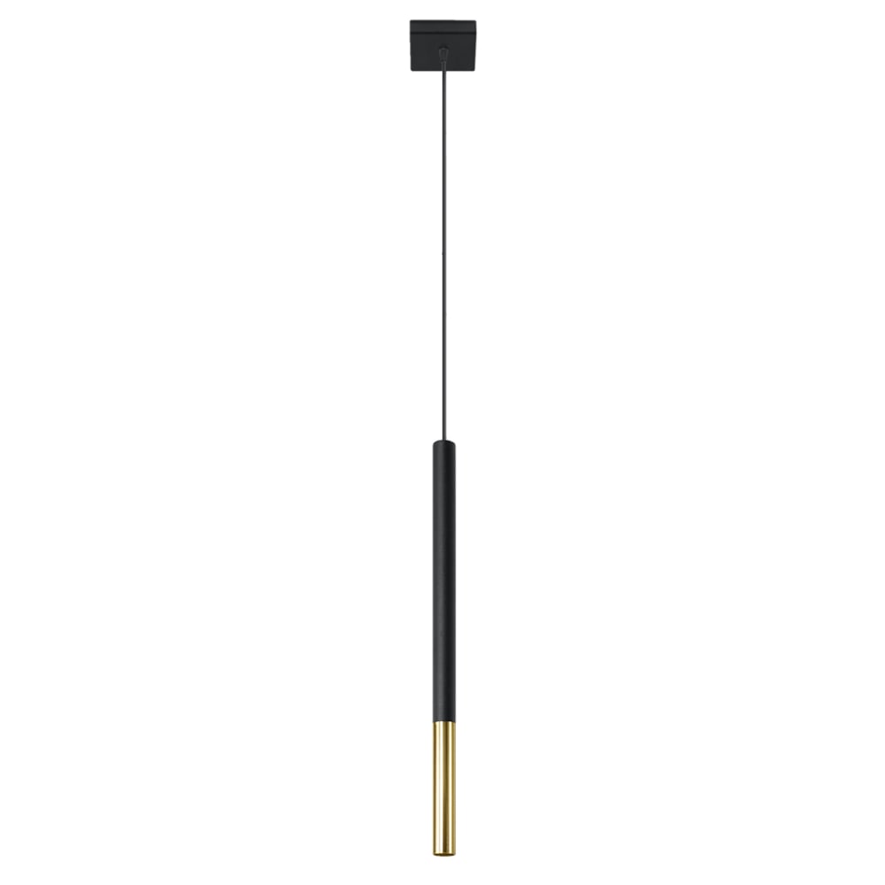 Lámpara de techo negro/dorado acero alt. 100 cm