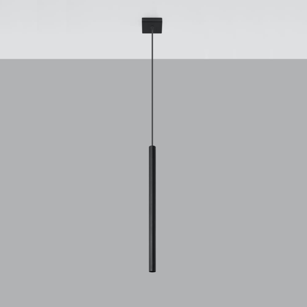 Lámpara de techo negro acero alt. 100 cm - Maisons du Monde