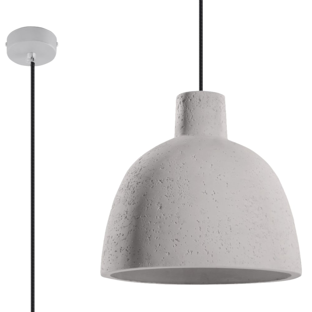 Sollux Lighting Pendelleuchten aus Beton in grau style classic chic - Beton